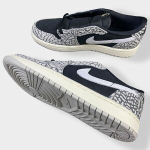 Nike Air Jordan 1 Retro Low OG Black Cement Sail CZ0790-001 Mens size 5/ 6.5 W